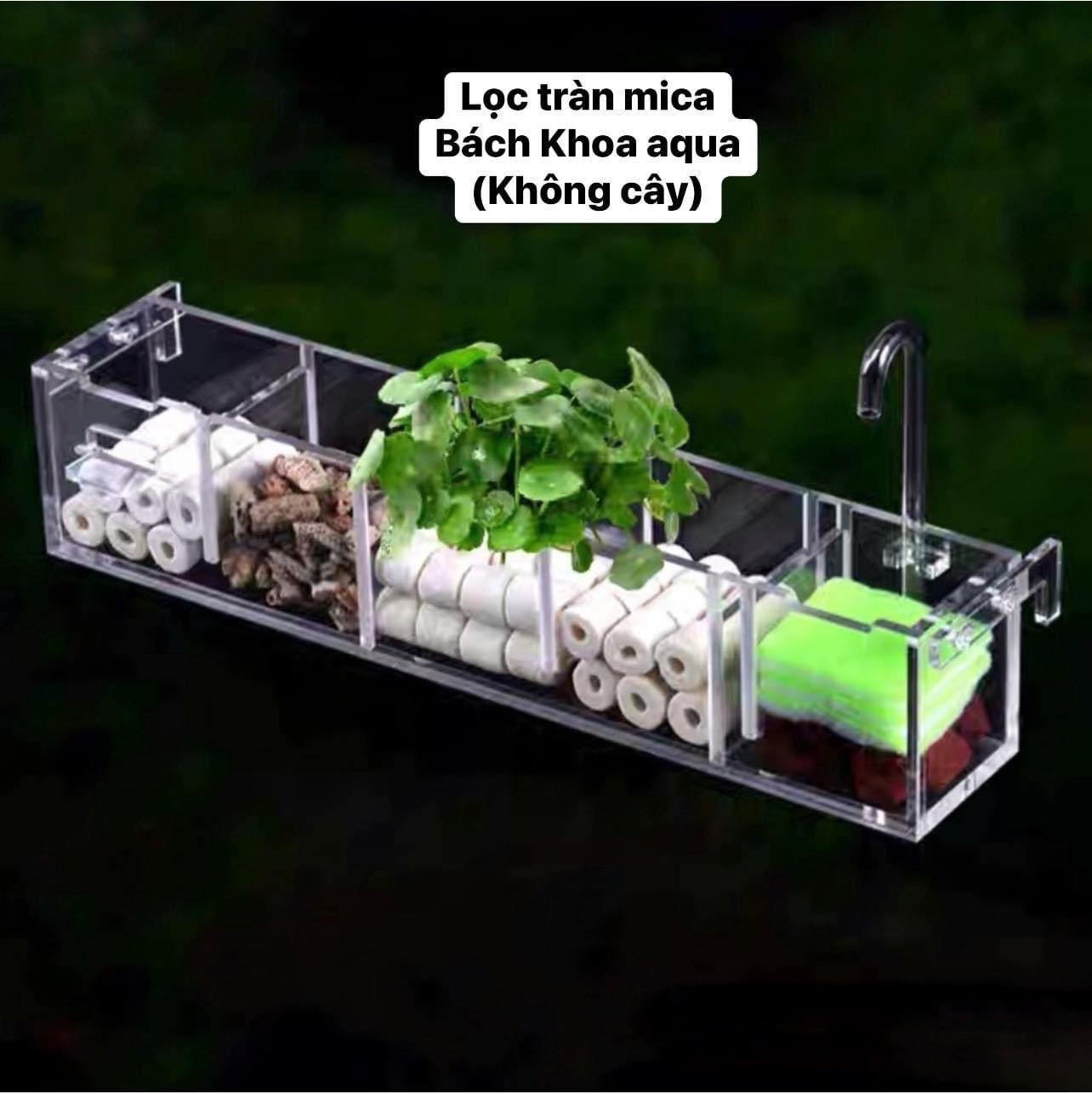 Lọc tràn mini mica đa dạng kích thước 2 ngăn - 6 ngăn